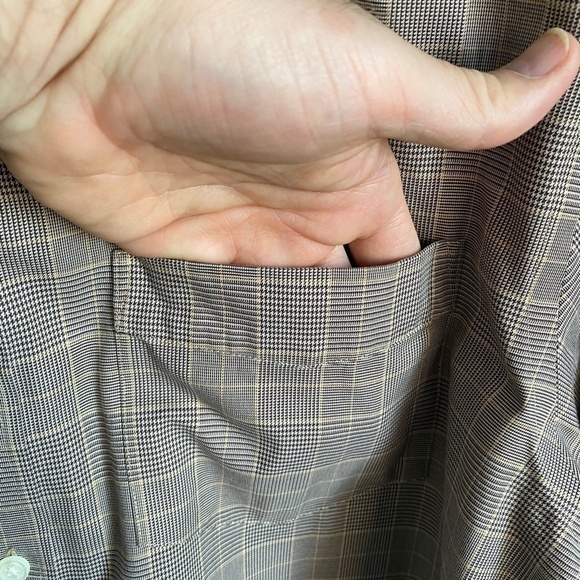 Eddie Bauer Beige/Tan Men's Classic Fit Long Sleeve Button Up Shirt Size‎ TXL - Picture 4 of 13